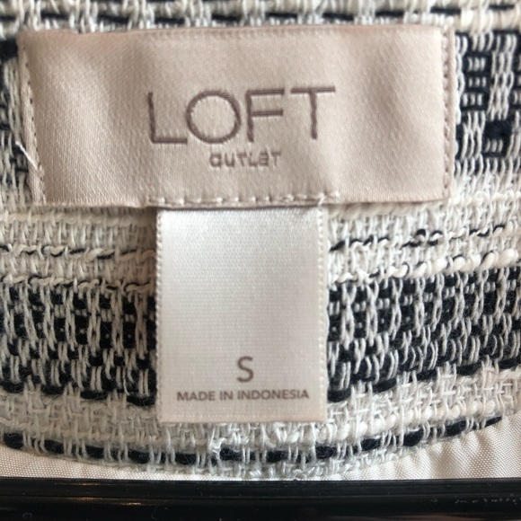 Loft Black/White Blazer Size Small - Picture 5 of 5